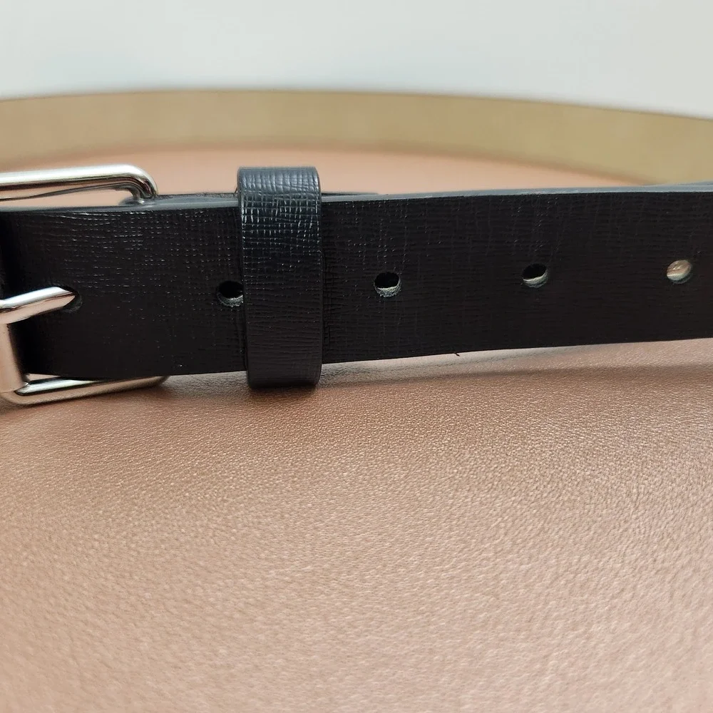 Steve Madden Mens Dress Casual Every Day Leather Belt Black Size